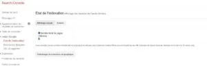nombre de pages indexees search console